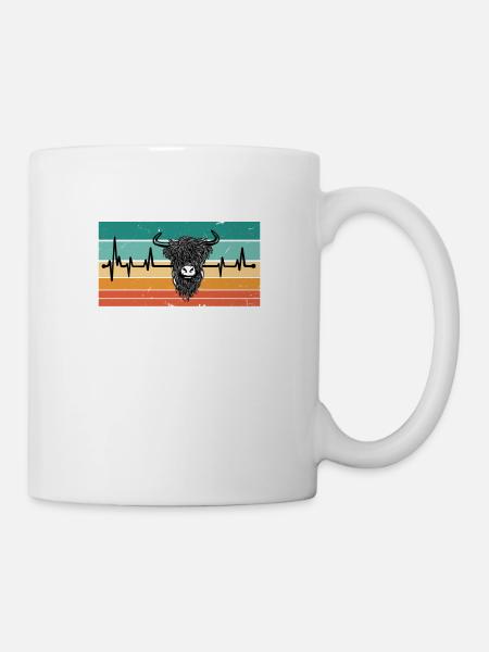 Heartbeat ox - Mug - white