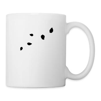 Minimalist leaves that blow in the wind Black - Mug - white - Right