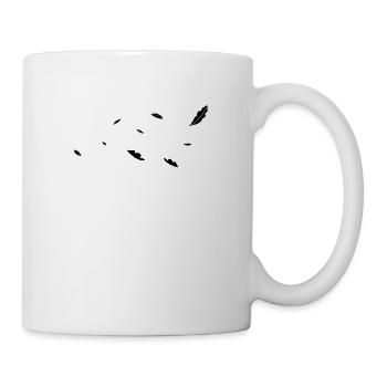 Minimalist leaves that blow in the wind Black - Mug - white - Right