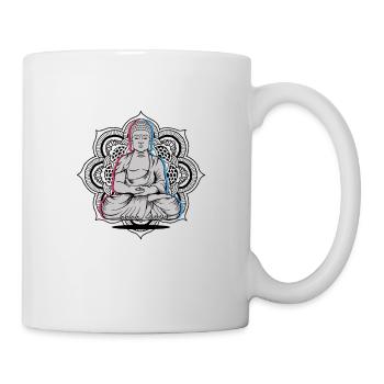 Yoga Buddha Mandala Lotus Flower - Tasse - Weiß - Rechts