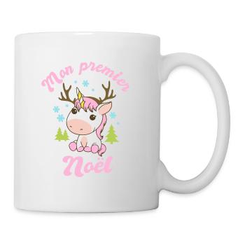 Mon premier noël naissance bébe fille grossesse - Mug blanc - blanc - Droite