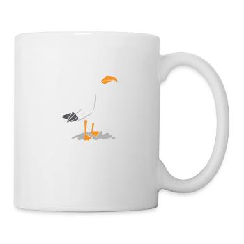 Bevor du fragst Nein Vogel - Tasse - Weiß - Rechts