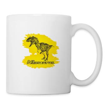 Allosaurus Dinosaurier - Tasse - Weiß - Rechts