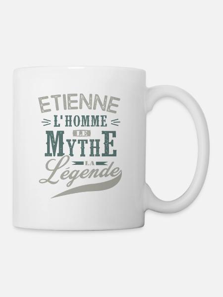 Etienne l homme le mythe la légende humour prénom - Mug blanc - blanc