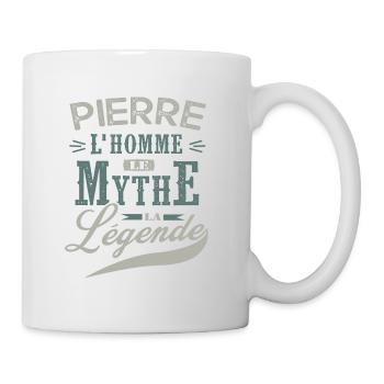 Pierre L homme le mythe la légende humour prénom - Mug blanc - blanc - Droite