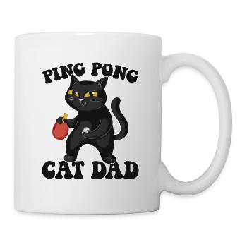 Ping Pong Cat Dad Outfit Table Tennis Cats - Mug - white - Right