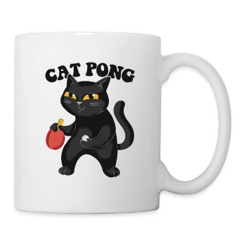 Tennis de Table Chat Ping-Pong Tenue Cat Pong - Mug blanc - blanc - Droite