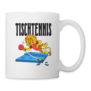 Table Tennis Lion Ping Pong Lion Outfit Table - Mug - white - Right