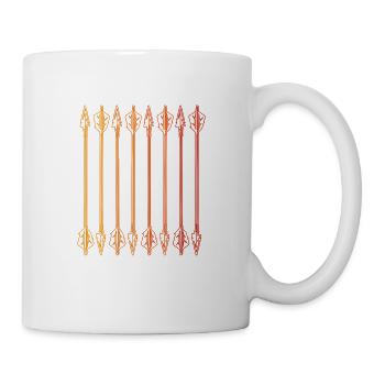Arrow in retro white - Mug - white - Right