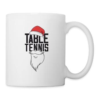 Table Tennis Christmas Hat Santa Ping Pong - Mug - white - Right