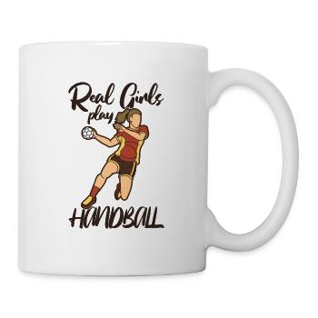 Joueuse de handball Girl Real Girls Play - Mug blanc - blanc - Droite