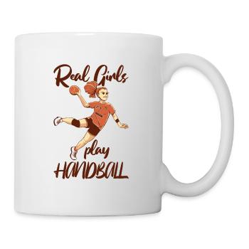 Joueuse de handball Girl Real Girls Play - Mug blanc - blanc - Droite