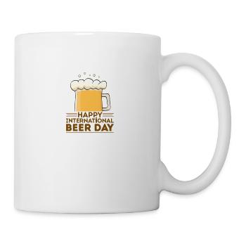 Internationaler Tag des Bieres Biertrinker - Tasse - Weiß - Rechts