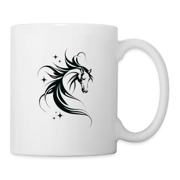 Cheval avec des étoiles - Mug blanc - blanc - Droite