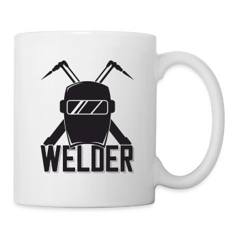 Welder helmet outfit for proud metalworkers - Mug - white - Right
