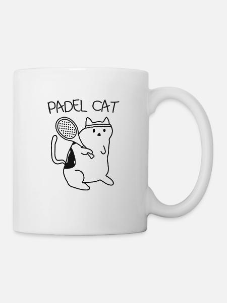 Joueur de padel chat Padel tennis padel - Mug blanc - blanc