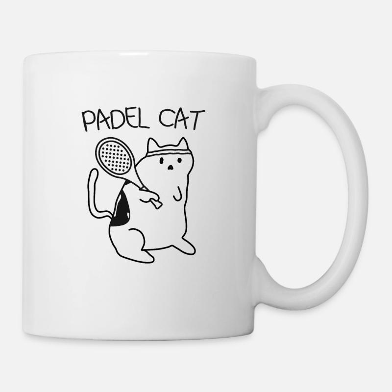 Joueur de padel chat Padel tennis padel - Mug blanc - blanc