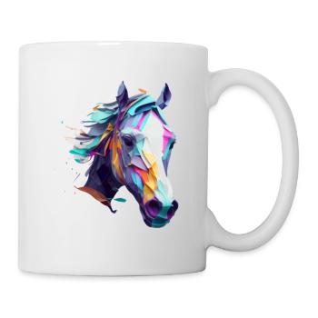 Beautiful horsehead mosaic design - Mug - white - Right