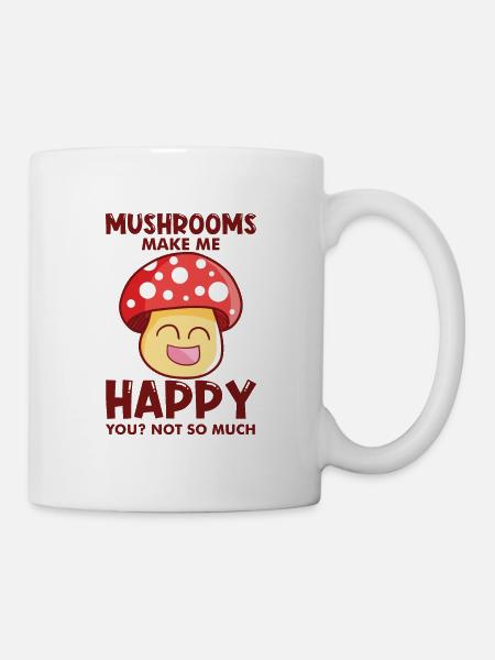Pilzsammler und Pilz Freunde - Tasse - Weiß