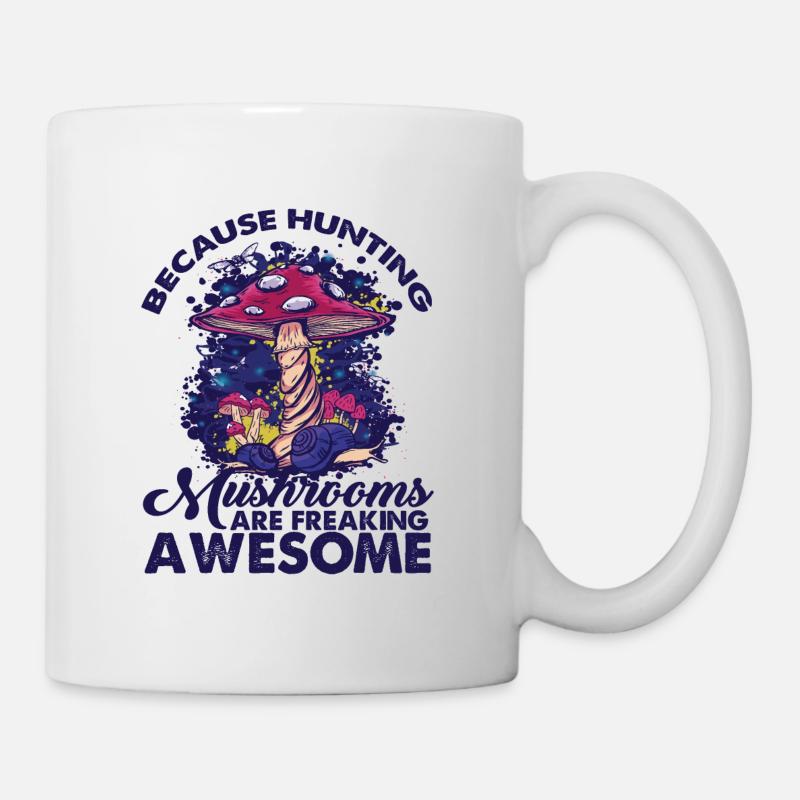 Cueilleurs de champignons et amis champignons - Mug blanc - blanc