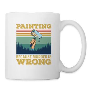 Peintre et vernisseur, le métier le meilleur et le plus ennuyeux - Mug blanc - blanc - Droite
