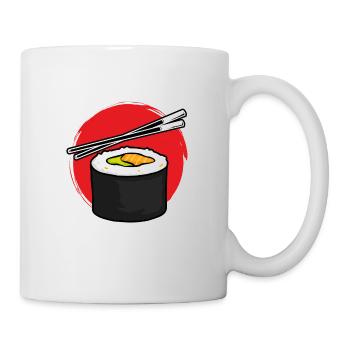 Red Sun of White Maki Sushi Roll - Mug - white - Right