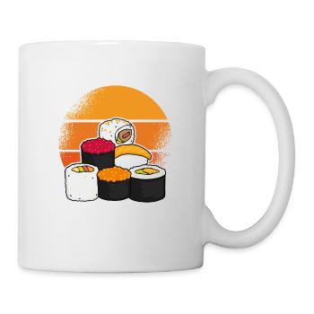 Sushi Blanc Esthétique Rétro Soleil - Mug blanc - blanc - Droite