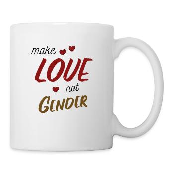 Lustiger Spruch Make Love not Gender Gendern - Tasse - Weiß - Rechts