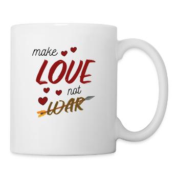 Make Love not War - Tasse - Weiß - Rechts
