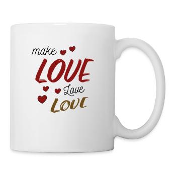 Make Love - Liebe - Mug - white - Right