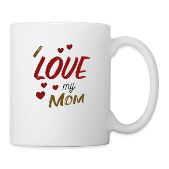 I love my mom - ich liebe meine Mama - Mug - white - Right