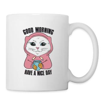 Bonjour Main Coon Cat tenue pour - Mug blanc - blanc - Droite