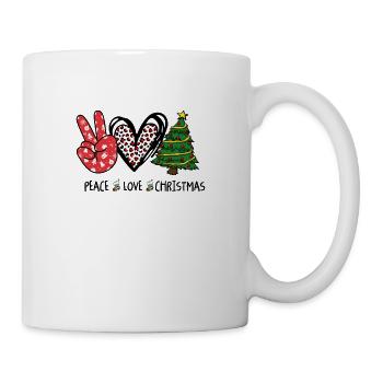 Peace Love Christmas Frieden Liebe Weihnachten - Mug blanc - blanc - Droite