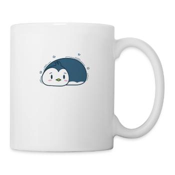 Un pingouin blottit un animal de l’Antarctique - Mug blanc - blanc - Droite