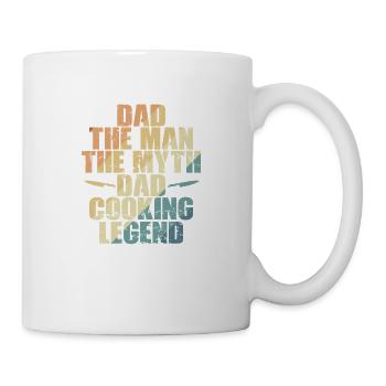 Dad The Man The Myth Day Cooking Legend Hobby - Mug - white - Right