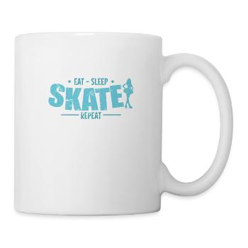 Eat Sleep Skate Repeat Schlittschuhlaufen - Mug - white - Right