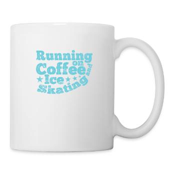 Running on Coffee and Ice Skating Eisbahn - Mug - white - Right