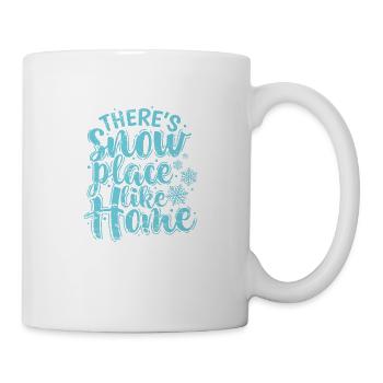 Il y a un endroit enneigé comme Home Winter tobogganing - Mug blanc - blanc - Droite