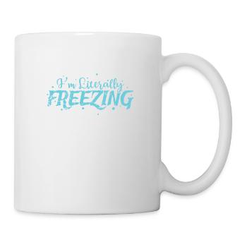 Je frezzing littéralement Snow Winter - Mug blanc - blanc - Droite