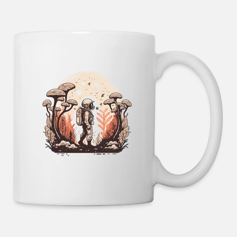 Astronaut Pilze - Tasse - Weiß