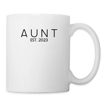 Aunt Est. 2023 Herzschlag Für Zukünftige Aunt - Tasse - Weiß - Rechts