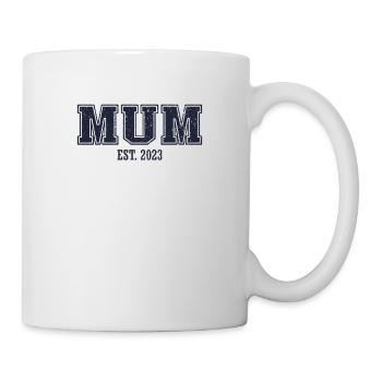 Mum Est. 2023 Herzschlag Für Zukünftige Mutter - Tasse - Weiß - Rechts