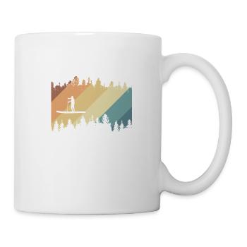 SUP im Fluss Stand up Paddle Balance - Tasse - Weiß - Rechts