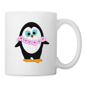 Pinguin im Urlaub von Peace Joy Pancake - Tasse - Weiß - Rechts