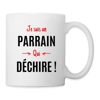 Parrain cadeau humour parrain qui déchire - Mug blanc - blanc - Droite