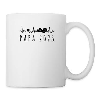 Futur Papa 2023 ECG Annonce Grossesse Pour Père - Mug blanc - blanc - Droite