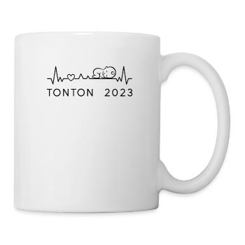 Futur Tonton 2023 ECG Annonce Grossesse Avec Bébé - Mug blanc - blanc - Droite