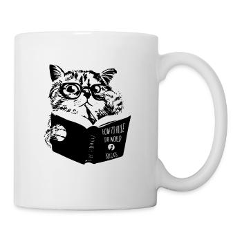 Katzen beherrschen die Welt - Tasse - Weiß - Rechts