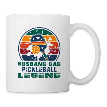 Husband Dad Pickleball legend - Mug blanc - blanc - Droite