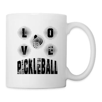 "Liebe Pickleball" - Tasse - Weiß - Rechts
